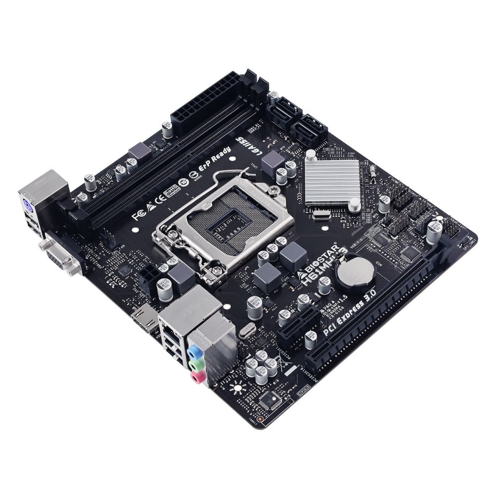 Материнская плата BIOSTAR H61MHV3, Socket 1155, Intel H61, 2xDDR3-1600, D-SUB+HDMI, 1xPCI-Ex16, 1xPCI-Ex1, 4xSATA2, 6 Ch Audio, GLan, (4+4)xUSB2.0, 1xPS/2, mATX, RTL {20} (685208)