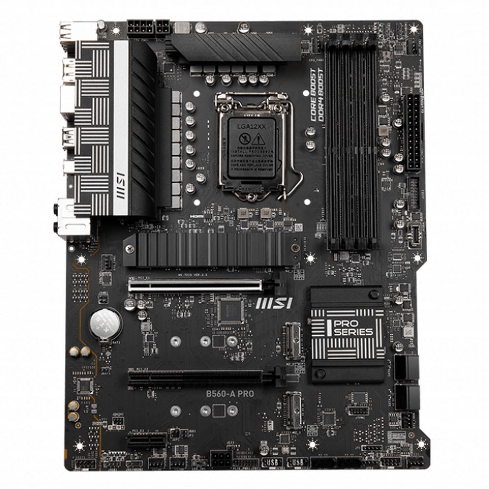Материнская плата MSI B560-A PRO MS-7D15\B560-A PRO\601-7D15-070,30\801-7D15-014\STD OPT:A B560-A PRO, B560,LGA1200,4DDR4,2PCI-Ex16, 1PCI-Ex1, 3M.2, 6SATA3,1USB3.2 Gen2x2, 6U\ (864316)
