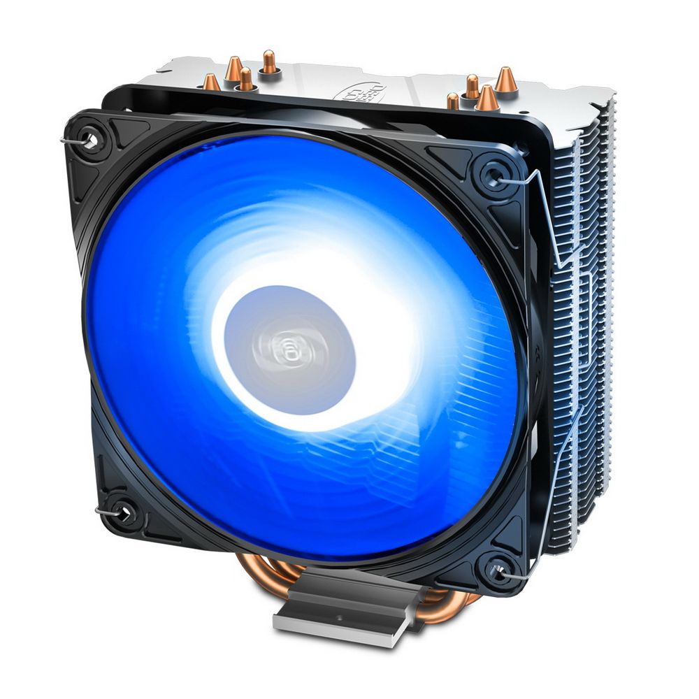 Вентилятор Deepcool GAMMAXX 400 V2 BLUE {20} (726890) (Height 155mm, 6mm x 4pcs, Fan 120mm, 500;1650RPM ±10%, < 27.8 dB(A), 4-pin PWM, TDP 180W, Al+Cu, Screw, Socket AMD AM4/Intel LGA1700/1200/115x) (726890)