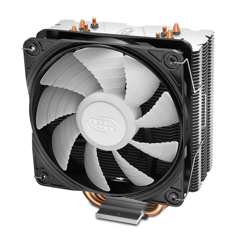 Вентилятор Deepcool GAMMAXX 400 V2 BLUE {20} (726890) (Height 155mm, 6mm x 4pcs, Fan 120mm, 500;1650RPM ±10%, < 27.8 dB(A), 4-pin PWM, TDP 180W, Al+Cu, Screw, Socket AMD AM4/Intel LGA1700/1200/115x) (726890)