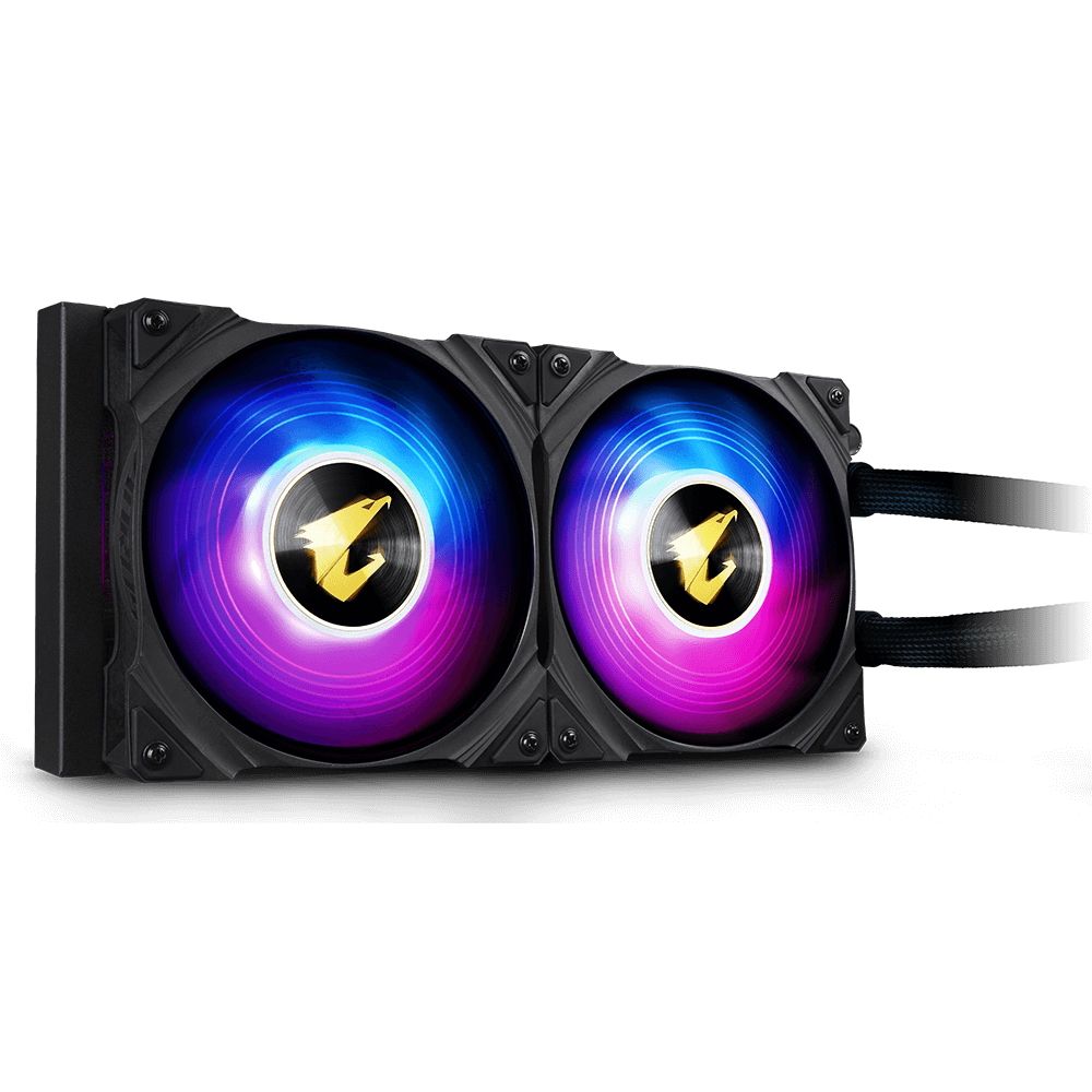 Жидкостная система охлаждения Gigabyte AORUS WATERFORCE 240, 2 x 120mm ARGB Fan, RTL {60} (552374)