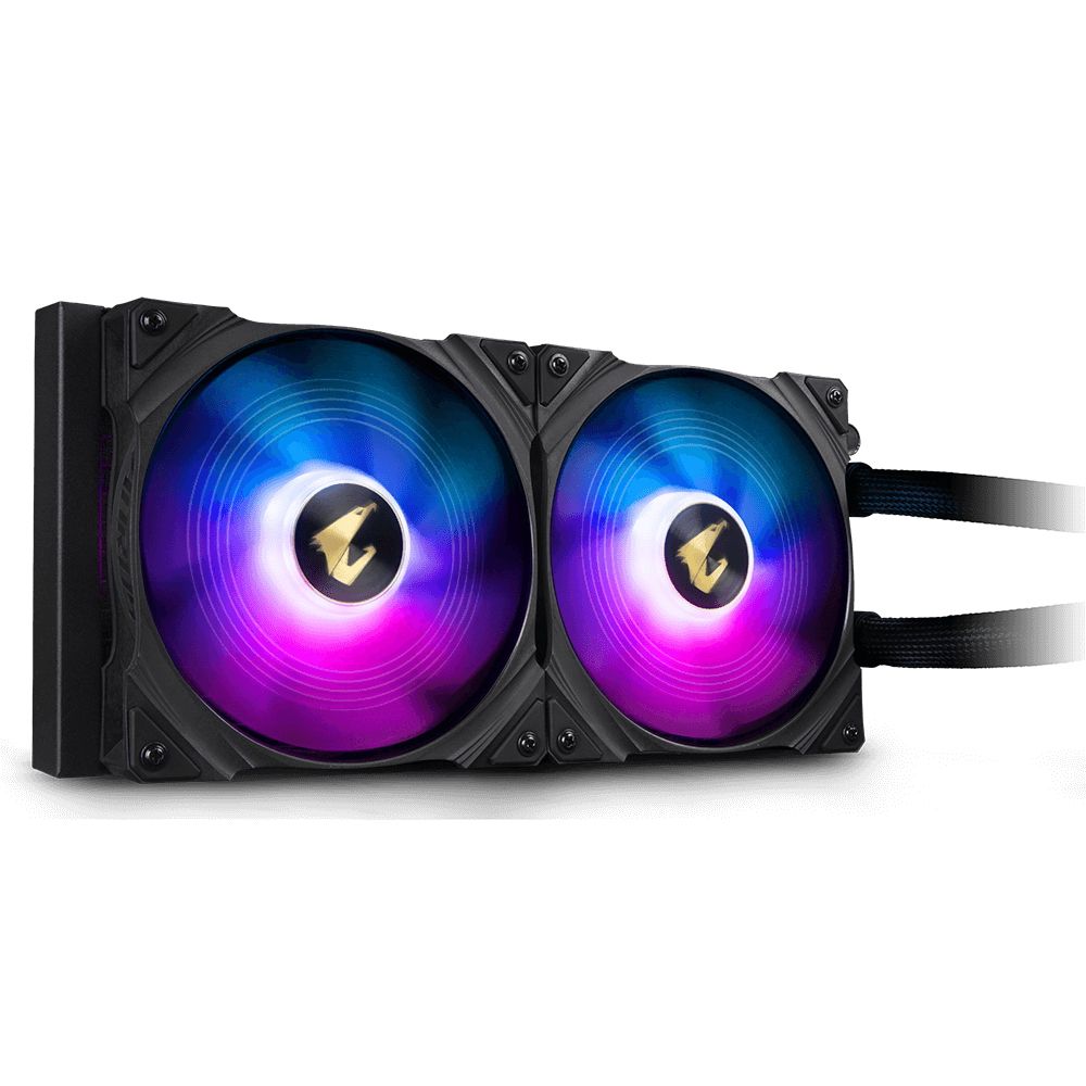 Жидкостная система охлаждения Gigabyte AORUS WATERFORCE 280, 2 x 140mm ARGB Fan, RTL {6} (552367)