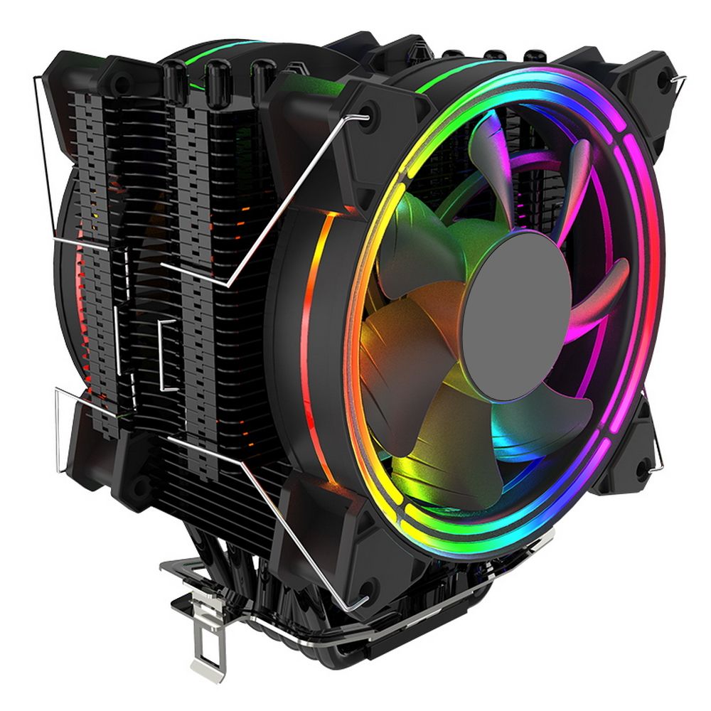 Вентилятор ALSEYE H120D v2 Universal (screw), TDP 200W, h-154mm, Heat Pipe:6mm*6pcs, 800;2000RPM, 11.6-35.3dB(A), RGB, RTL {18} (875309)