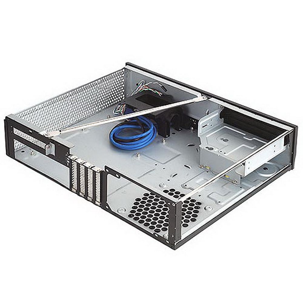 Корпус Silverstone SST-ML04B ML04B (USB 3.0) Milo Slim HTPC Micro ATX Silent Computer Case, lockable, black
