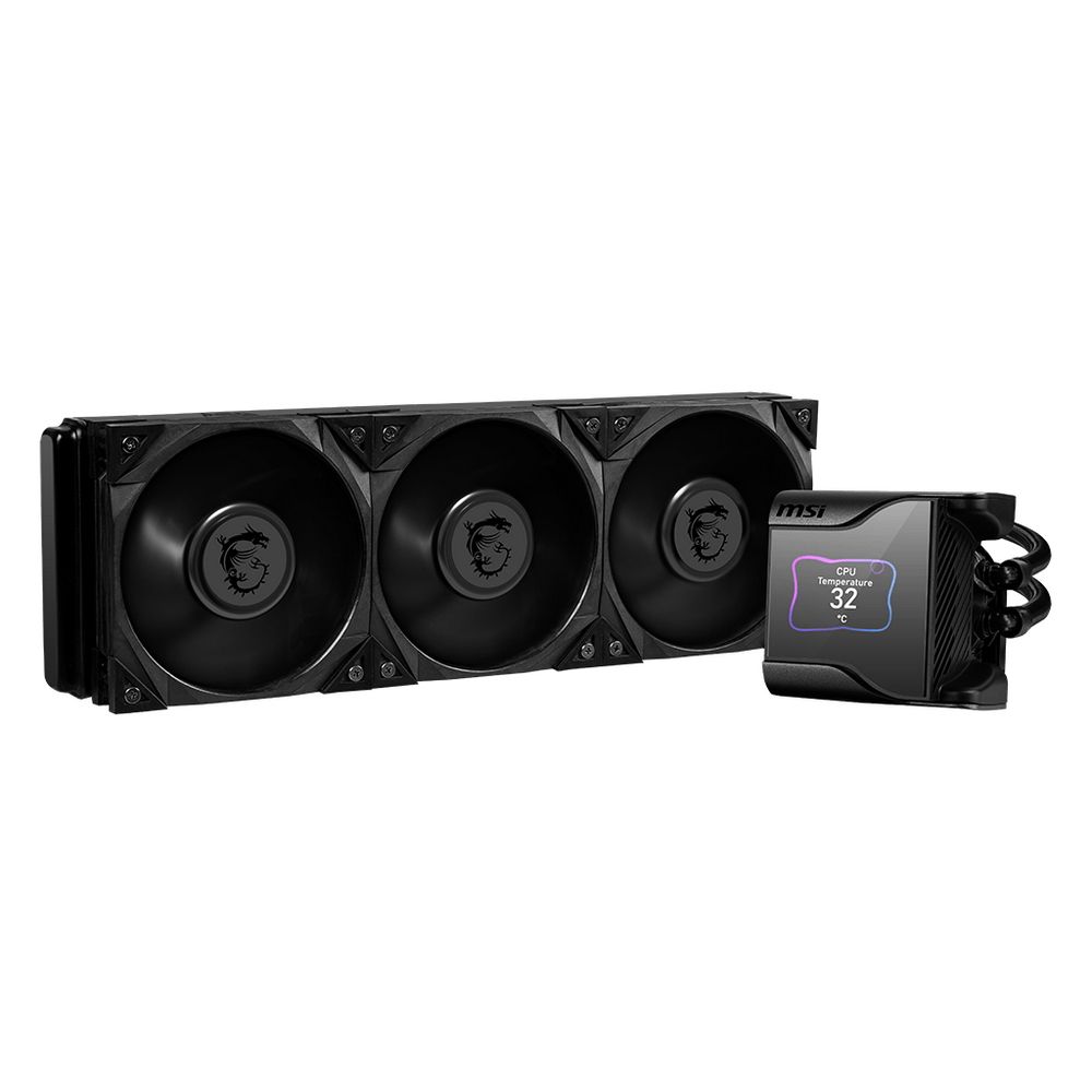 Жидкостная система охлаждения MSI MEG CORELIQUID S360, LGA1700, AM5 3X SILENT GALE 120MM FAN,SILENT GALE P14,IPS LCD, LGA1700, AM5, COLOR BOX, (859466)