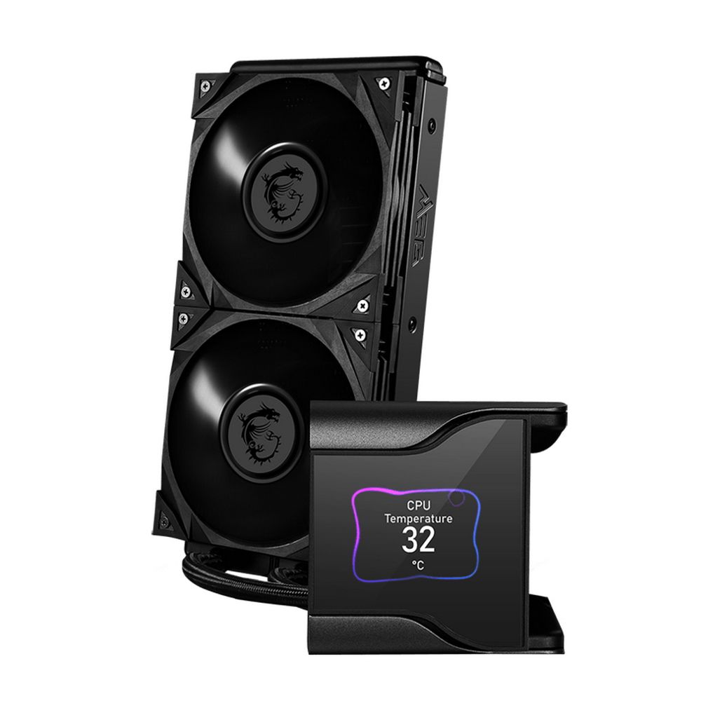 Жидкостная система охлаждения MSI MEG CORELIQUID S280, LGA1700 2X SILENT GALE 140MM FAN,SILENT GALE P14,IPS LC, LGA1700, (858230)