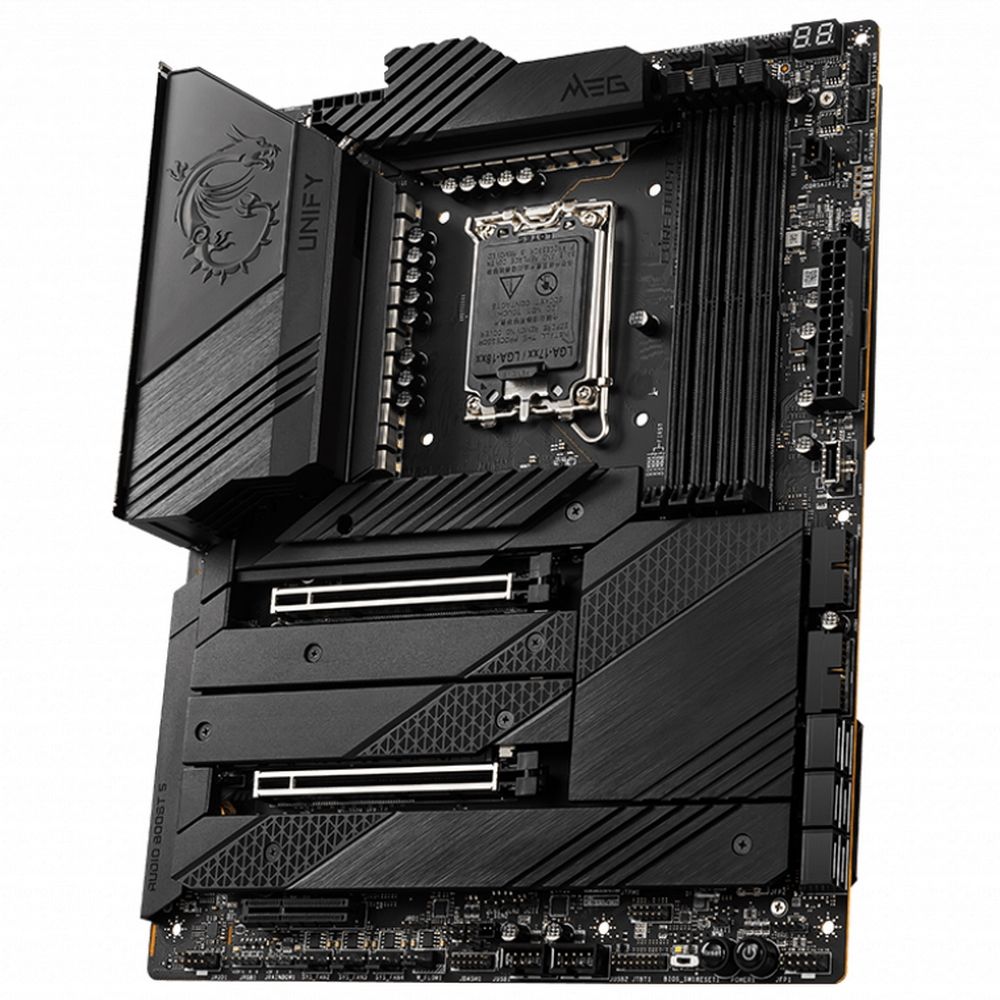 Материнская плата MSI MEG Z690 UNIFY Z690, LGA1700, 4*DDR5, 2*PCIEx16, 1*PCIEx4, 5*M.2, 2*TypeC, 7*USB3.2Gen2, 4*USB3.2Gen1, 6*USB2.0, 6*SATA3.0, 2*2.5G, ATX, RTL