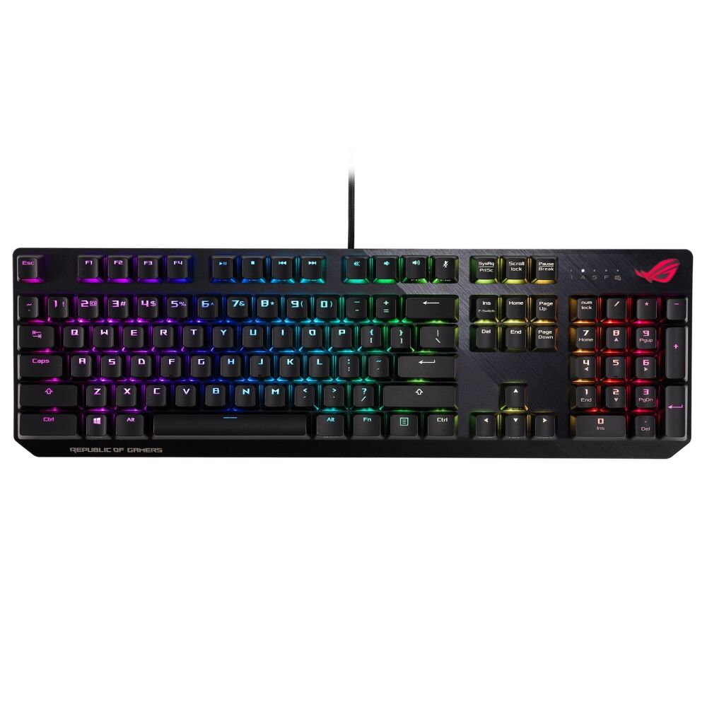 Клавиатура ASUS XA02 ROG STRIX SCOPE ROG NX Red ABS 100% USB (90MP0186-B0RA00) (085904)
