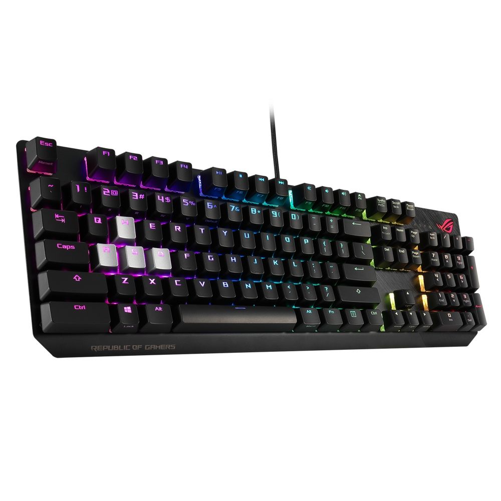 Клавиатура ASUS XA02 ROG STRIX SCOPE ROG NX Red ABS 100% USB (90MP0186-B0RA00) (085904)