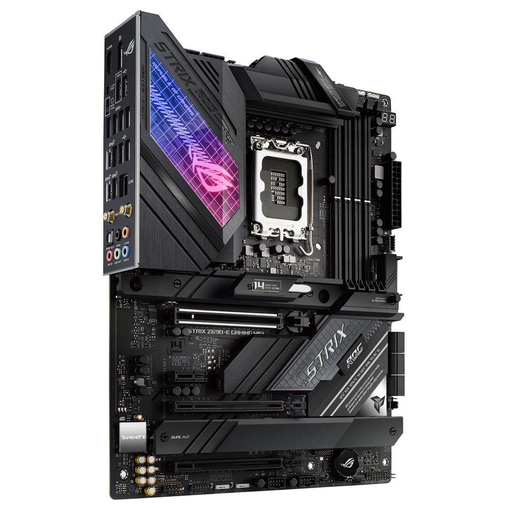 Материнская плата ASUS ROG STRIX Z690-E GAMING WIFI LGA1700 ATX 4xDDR5 3xPCIEx16 PCIEx1 3xM.2 2xUSB-C DP HDMI 2.5GLAN Wi-Fi 6E {5} (494638)