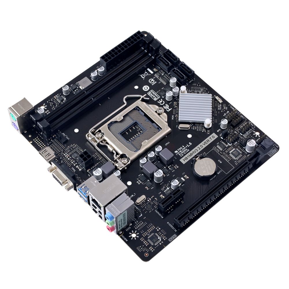 Материнская плата BIOSTAR H81MHV3 2.0/3.0, Socket 1150, Intel H81, 2xDDR3-1600, D-SUB+HDMI, 1xPCI-Ex16, 1xPCI-Ex1, 2xSATA3, 2xSATA2, 6 Ch Audio, GLan, (2+0)xUSB3.0, (2+4)xUSB2.0, 2xPS/2, mATX, RTL {20}