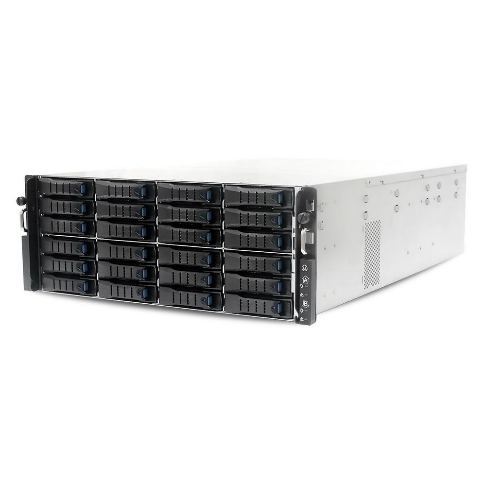 Платформа системного блока AIC HA401-VG_XP1-A401VG01 A401VG01 4U 24-bay storage server, 24x SATA/SAS hotswap 3.5"/2.5" universal bay, 2x canister, 4x 9mm 2.5" nternal bay, 12G expander board with 2x SFF-8643, 2xSFF-8644, 1300W 1+1 redundant power supply, 4x 6056 fans,2U heatsink