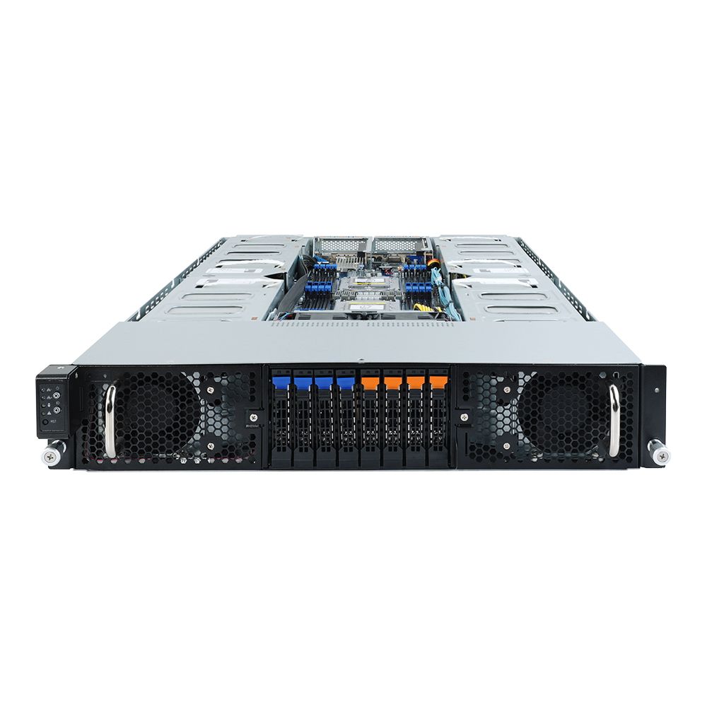 Платформа системного блока Gigabyte G292-Z44 (rev. A00) HPC Server - 2U DP 8 x Gen4 GPU Server, Supports up to 8 x double slot GPU cards, Dual AMD EPYC™ 7003 series processor family, 8-Channel RDIMM/LRDIMM DDR4 per processor, total 16 x DIMMs, 6NG292Z44MR-00-A00 (600549)