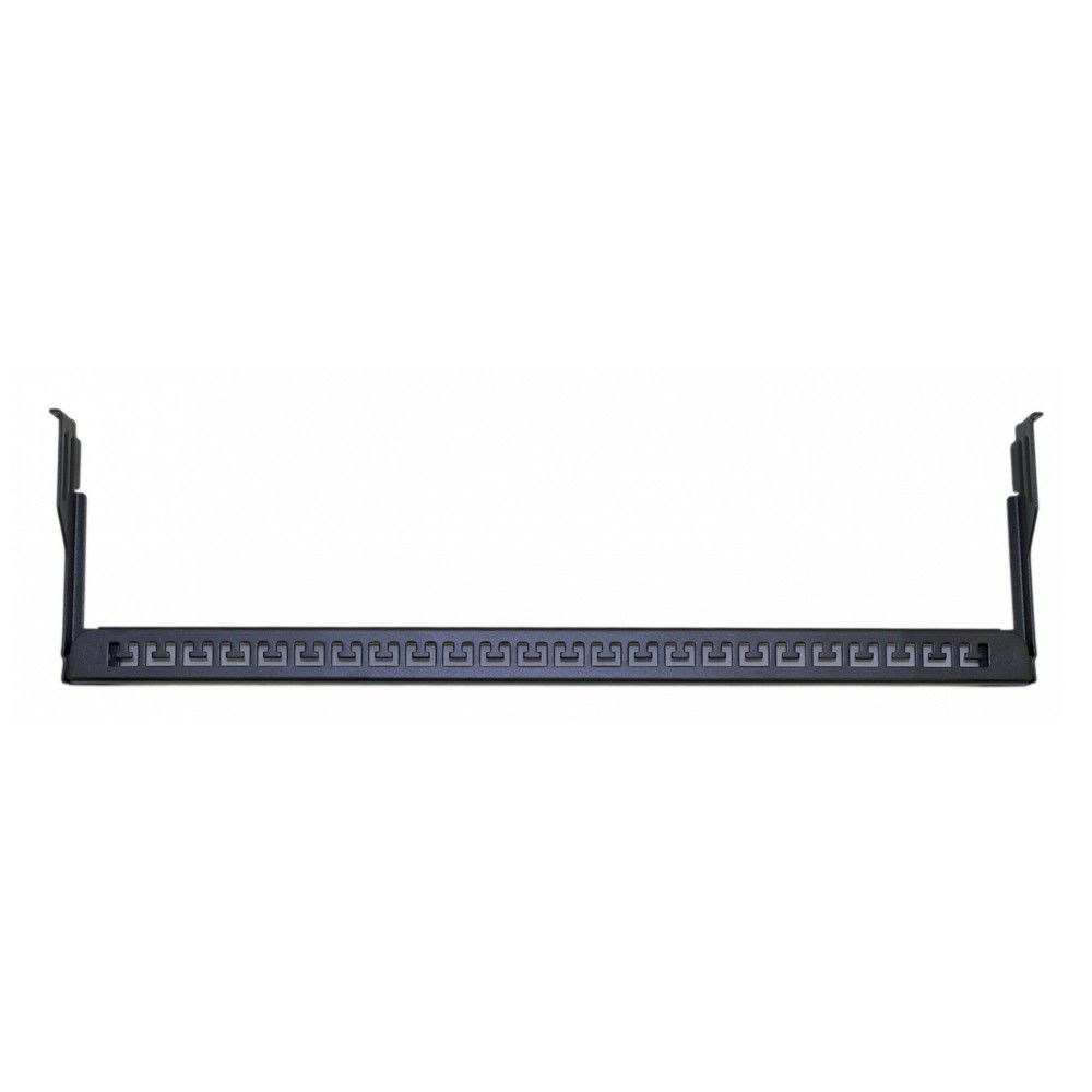 Панель Hyperline Hyperline PPBL4A-19-24-SH-RM Модульная патч-панель 19", 24 порта, угловая, 1U, для экранированных и неэкранированных модулей Keystone Jack, со съемными панелями, с задним кабельным организатором (без модулей)