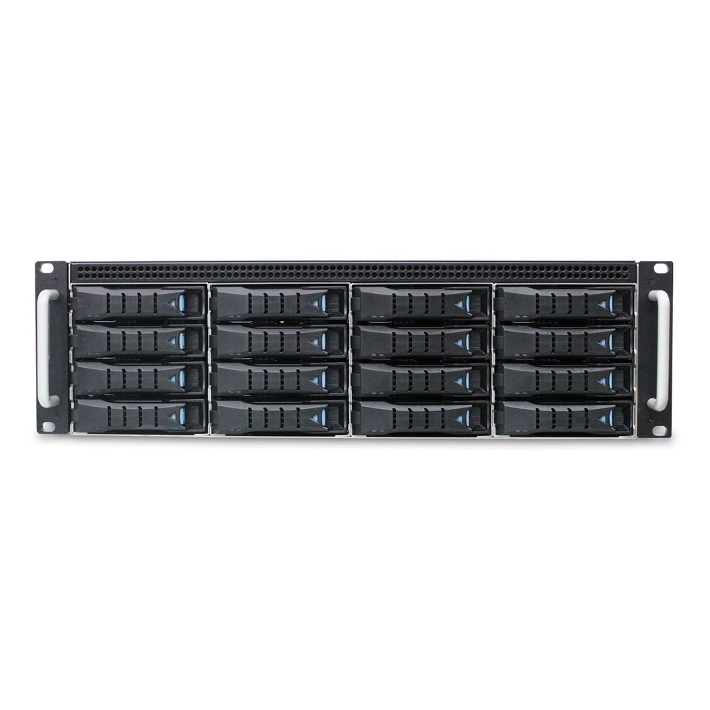 Корпус AIC XJ1-30161-05 J3016-01, 3U, 16 x 3.5" hot-swap bays, hot-swap JBOD with dual SAS 12G expander controller, Tool-less HDD tray, noBMC, 549W 80+ Platinum redundant power supply, w/o rails