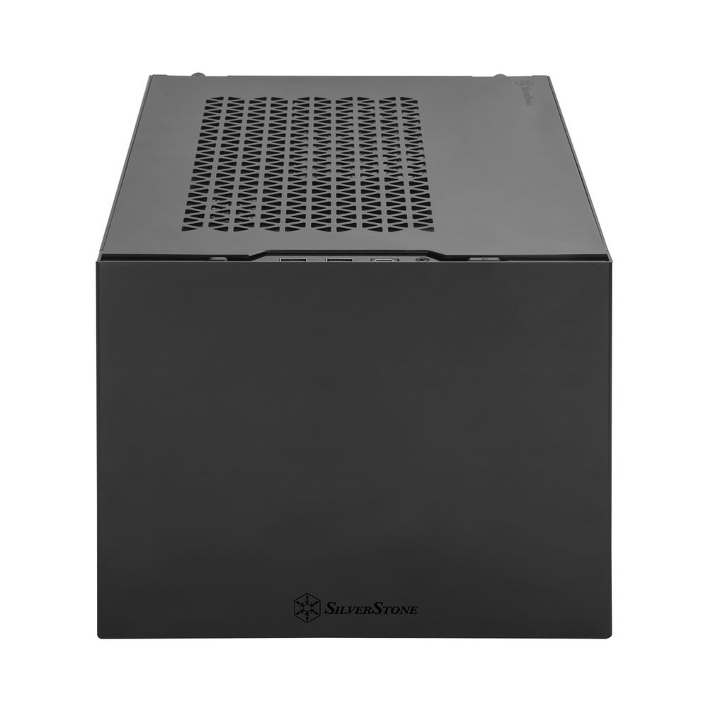 Корпус Silverstone SST-SG15B Mini-ITX корпус-куб с алюминиевой передней панелью black (811246)