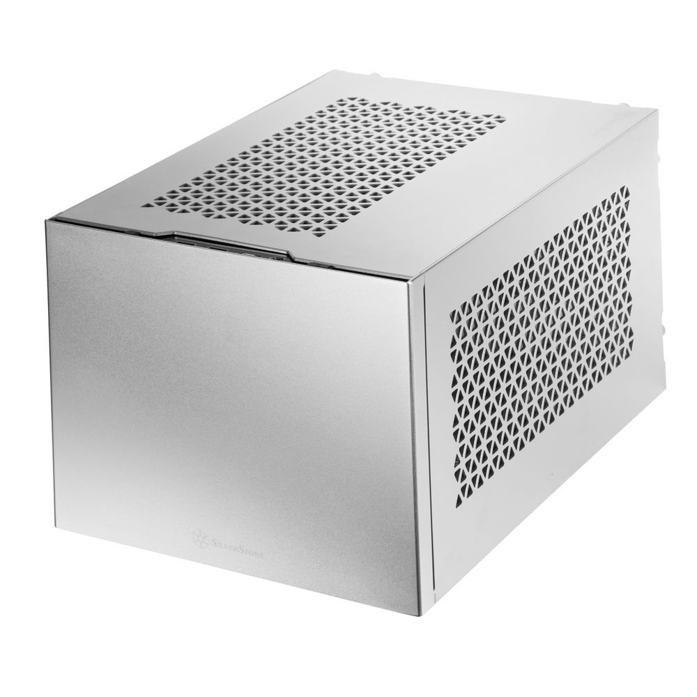 Корпус Silverstone SST-SG15S Mini-ITX корпус-куб с алюминиевой передней панелью silver (811239)