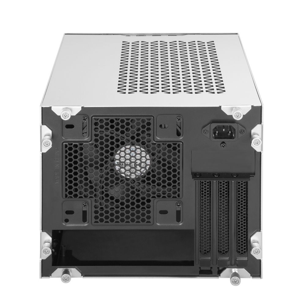Корпус Silverstone SST-SG15S Mini-ITX корпус-куб с алюминиевой передней панелью silver (811239)