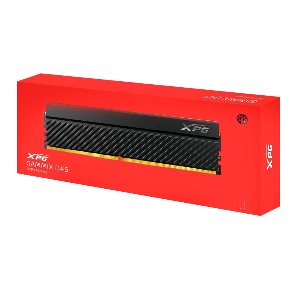 Модуль памяти ADATA GAMMIX D45 Black Gaming Memory AX4U36008G18I-CBKD45 8GB DDR4 3600 DIMM Non-ECC, CL18, 1.35V, Heat Shield, XMP 2.0, RTL (935106)