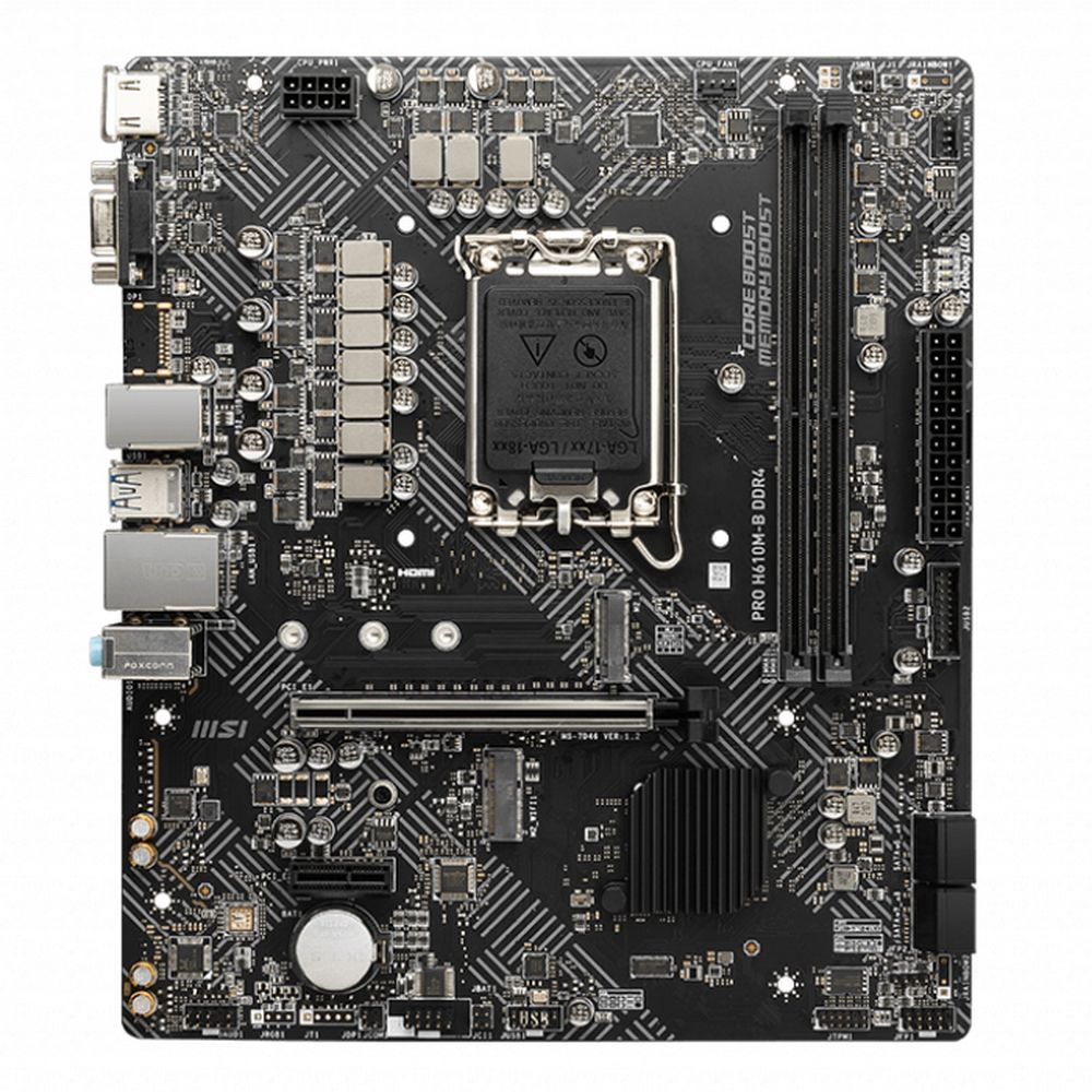 Материнская плата MSI PRO H610M-B DDR4 H610,LGA1700,2DDR4,1PCI-Ex16,1PCI-Ex1,2M.2(KEY M+KEY E),4SATA3,4USB (924980)