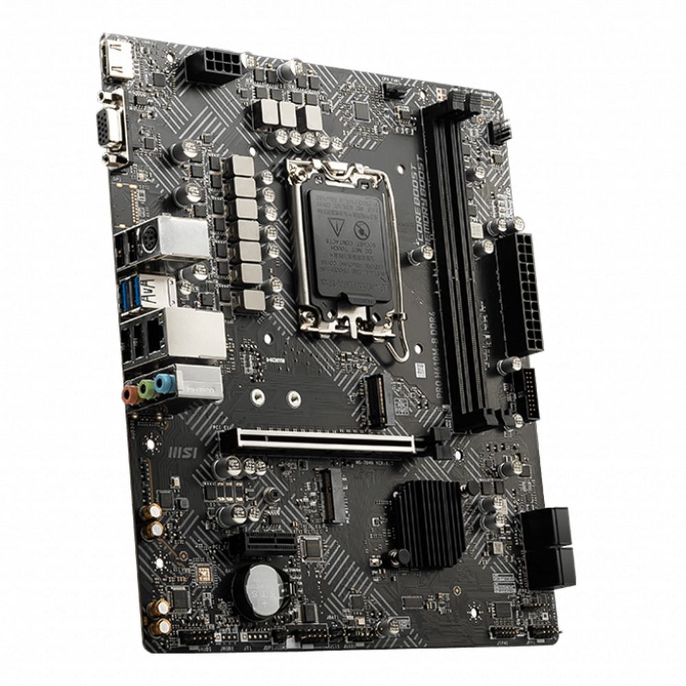 Материнская плата MSI PRO H610M-B DDR4 H610,LGA1700,2DDR4,1PCI-Ex16,1PCI-Ex1,2M.2(KEY M+KEY E),4SATA3,4USB (924980)