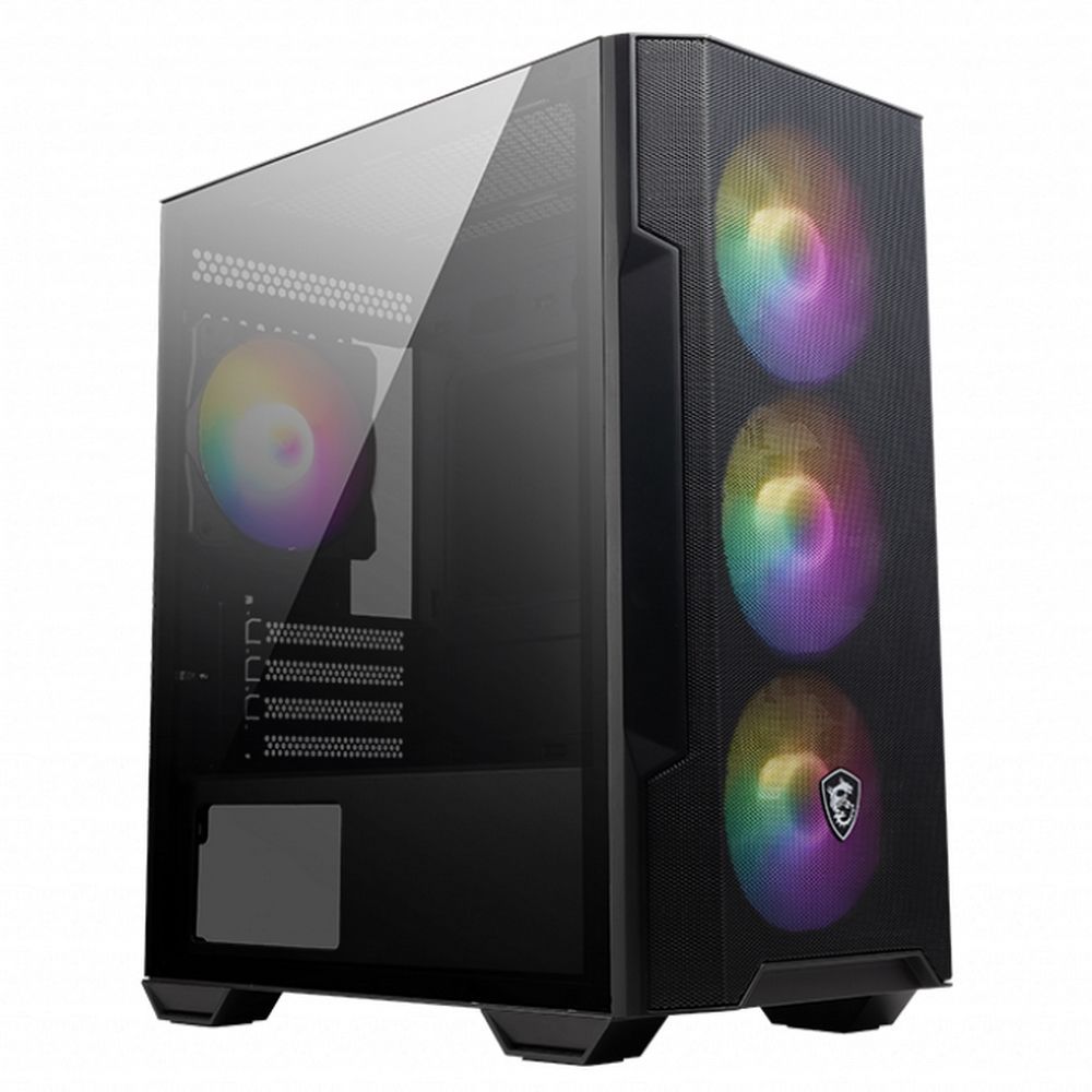 Корпус MSI MAG FORGE M100R Mini-Tower, MATX, 1xUSB 3.0, 2xUSB 2.0, 4x120mm ARGB Fan, ARGB Control Board, Tempered Glass Window, Brown Box (932220)