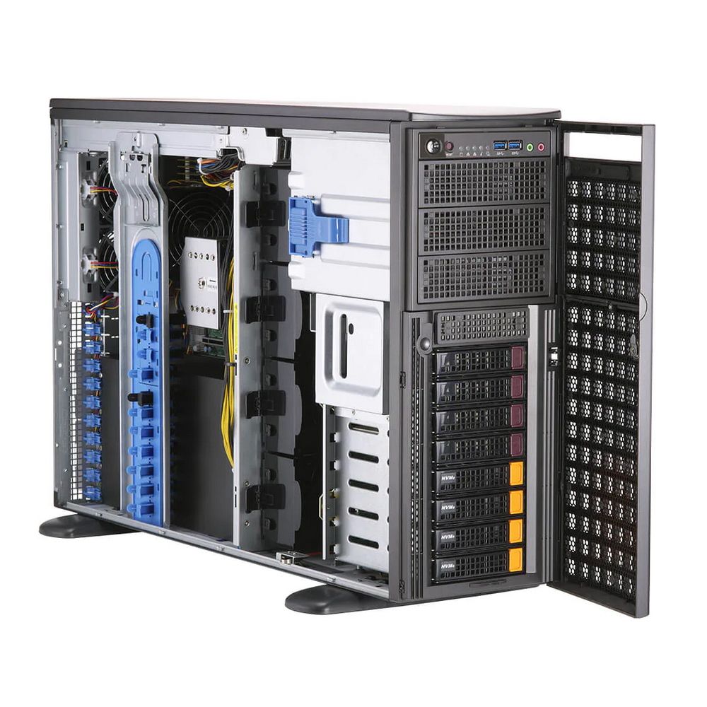 Сервер SuperMicro SYS-740GP-TNRT 4GPU SPEC : 2x Intel 4310,2 x SK 32G 3200MHz,1x Micron 480G SSD (424016)