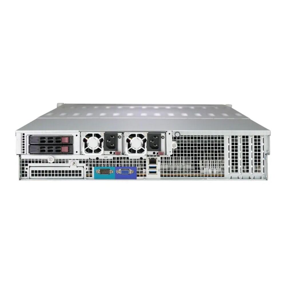 Платформа системного блока SuperMicro SSG-6029P-E1CR24H 2U, 2x LGA3647 (up to 165W), 24x DIMM DDR4 2933MHz, 24x 3.5" SAS3/SATA3 2 expander based backplane, 2x 2.5" SAS3/SATA3 rear, w/o LAN, Broadcom RAID 3108 SAS3, 2x 1600W (318063)