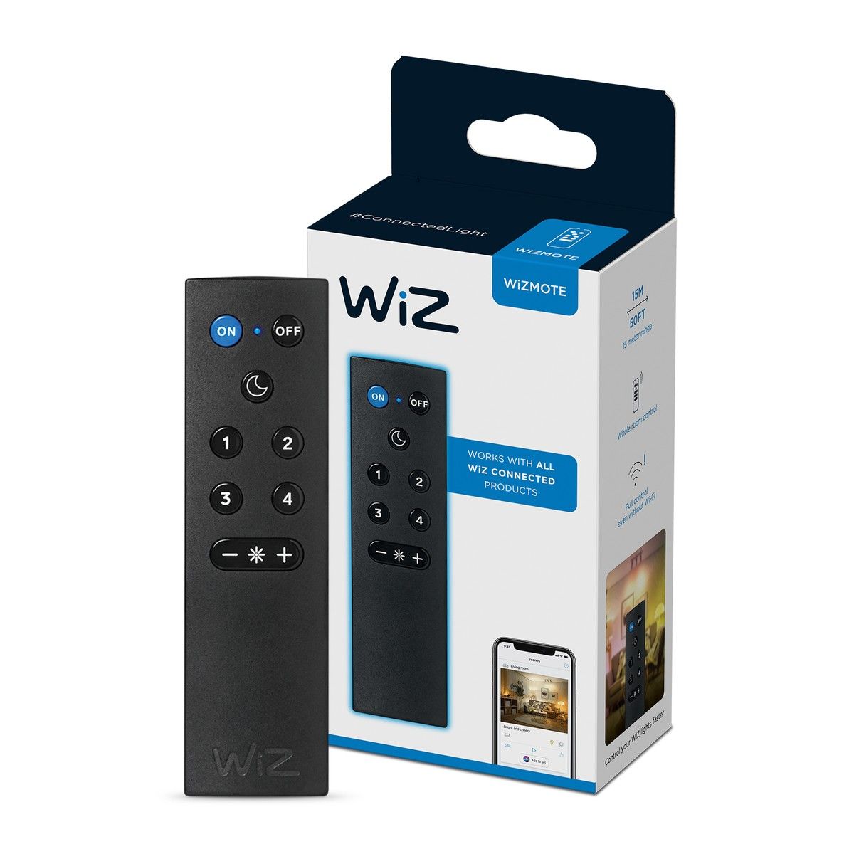 929002426802 - Умный дом WiZ Пульт WiZ Remote Control с батарейками, 50 000  циклов включений/выключений