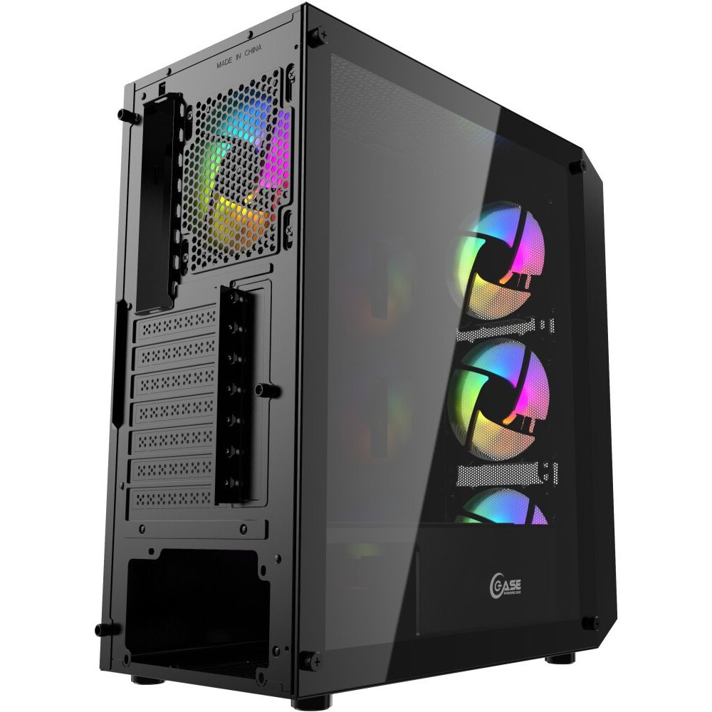 Корпус Powercase Mistral Edge, Tempered Glass, 4x 120mm 5-color fan, чёрный, ATX (CMIEB-L4)