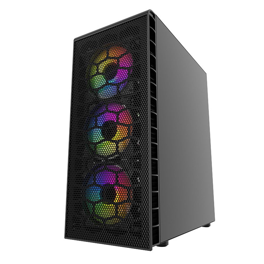 Корпус Powercase Mistral Z4С Mesh LED, Tempered Glass, 4x 120mm 5-color fan, чёрный, ATX (CMIZ4C-L4) (202551)