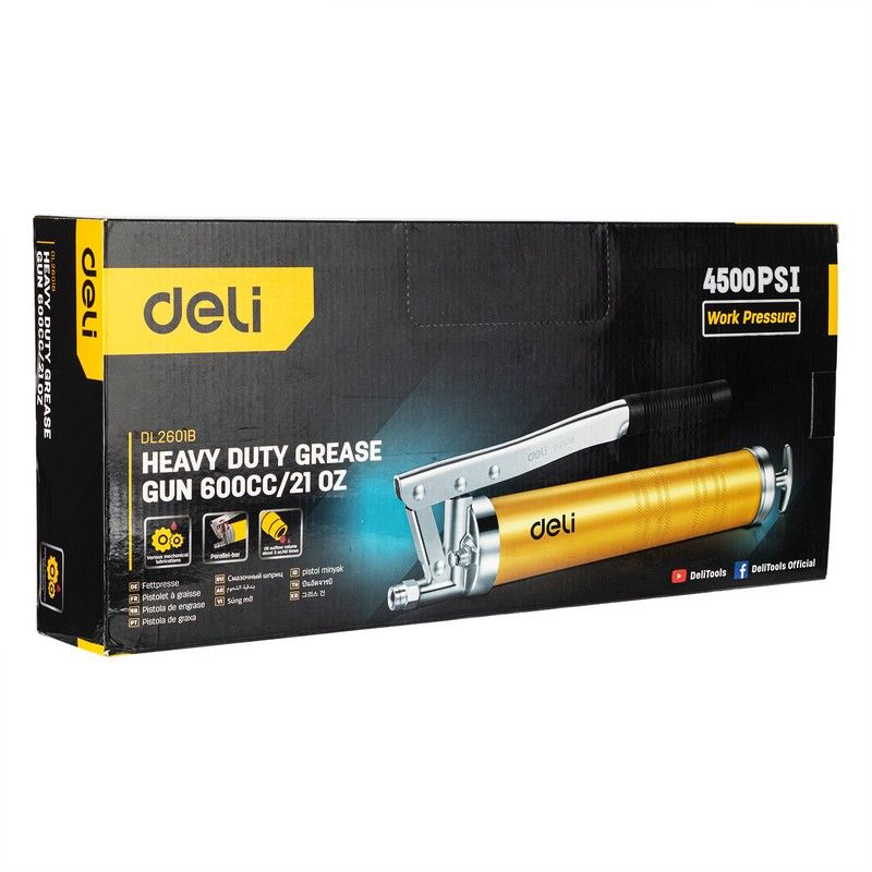 Рычажно-плунжерный инструмент Deli Рычажно-плунжерный шприц Deli DL2601B 600мл Обрезиненная ручка.