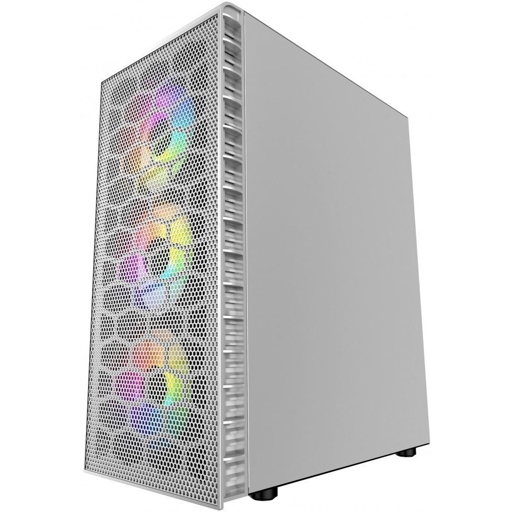 Корпус Powercase Mistral Z4С White, Tempered Glass, Mesh, 4x 120mm 5-color LED fan, белый, ATX (CMIZ4CW-L4) (202803)