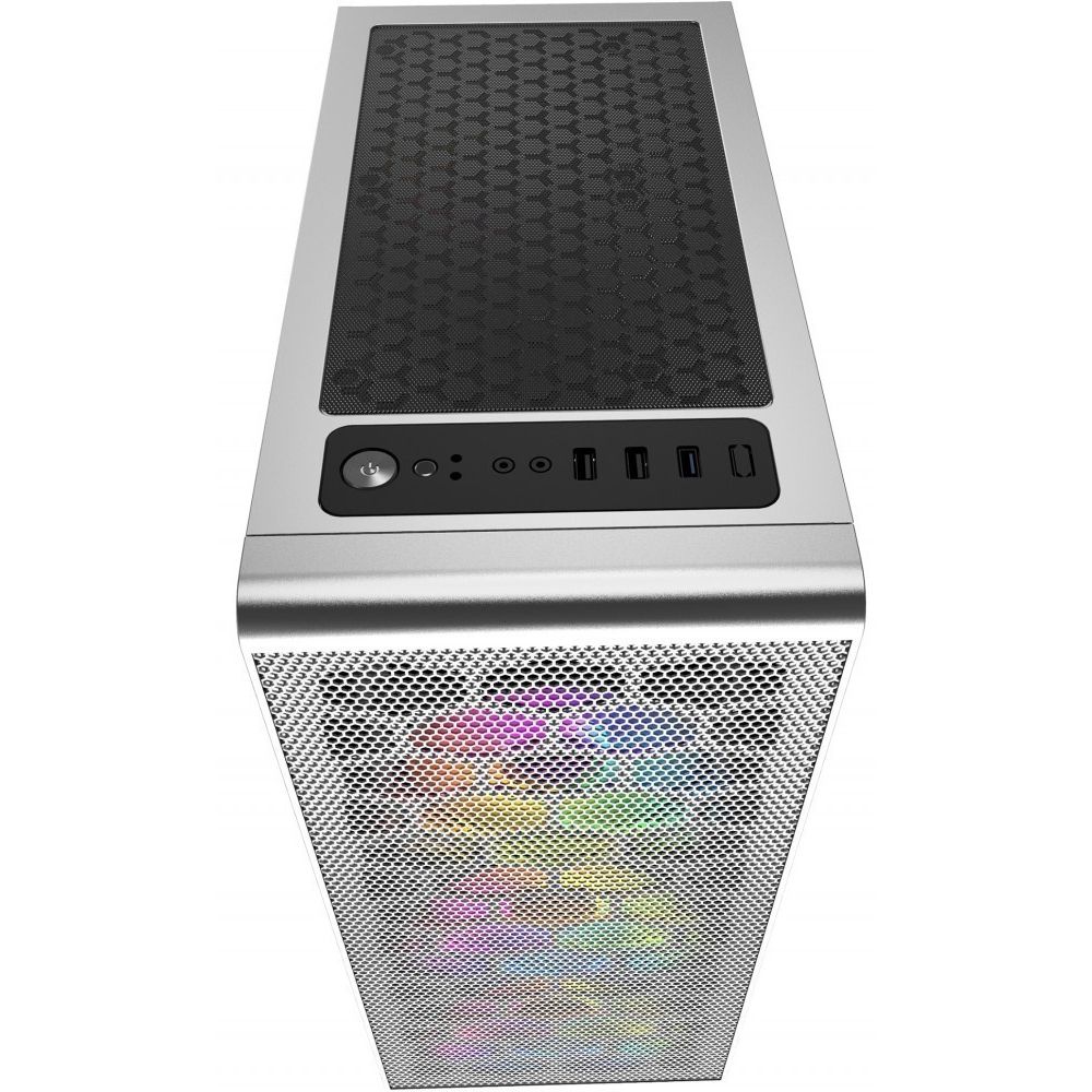 Корпус Powercase Mistral Z4С White, Tempered Glass, Mesh, 4x 120mm 5-color LED fan, белый, ATX (CMIZ4CW-L4) (202803)