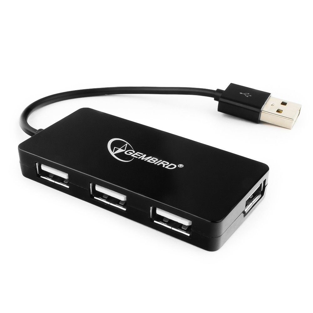 Кабель Gembird Концентратор USB 2.0 Gembird UHB-U2P4-03 4 порта, блистер (090261)