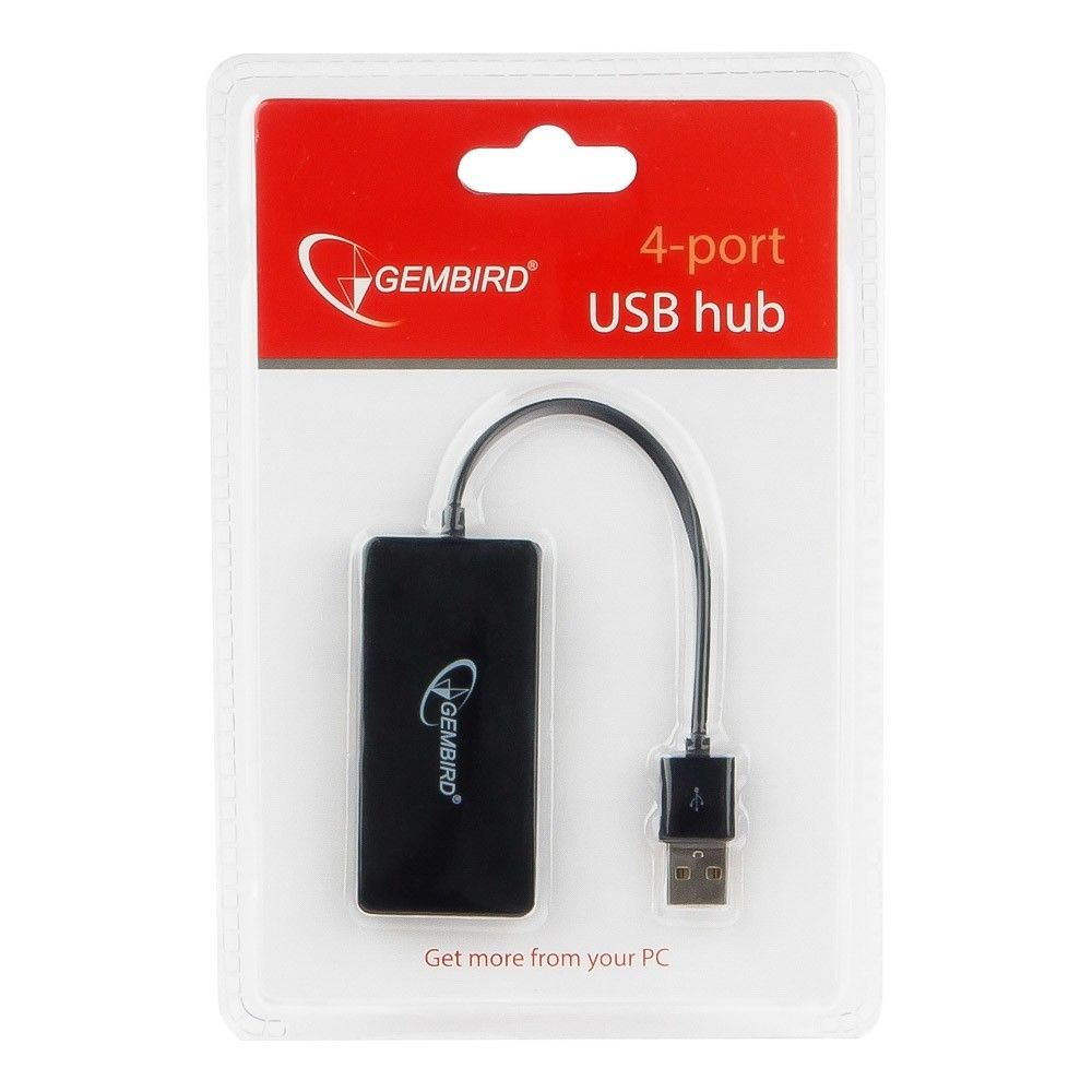 Кабель Gembird Концентратор USB 2.0 Gembird UHB-U2P4-03 4 порта, блистер (090261)
