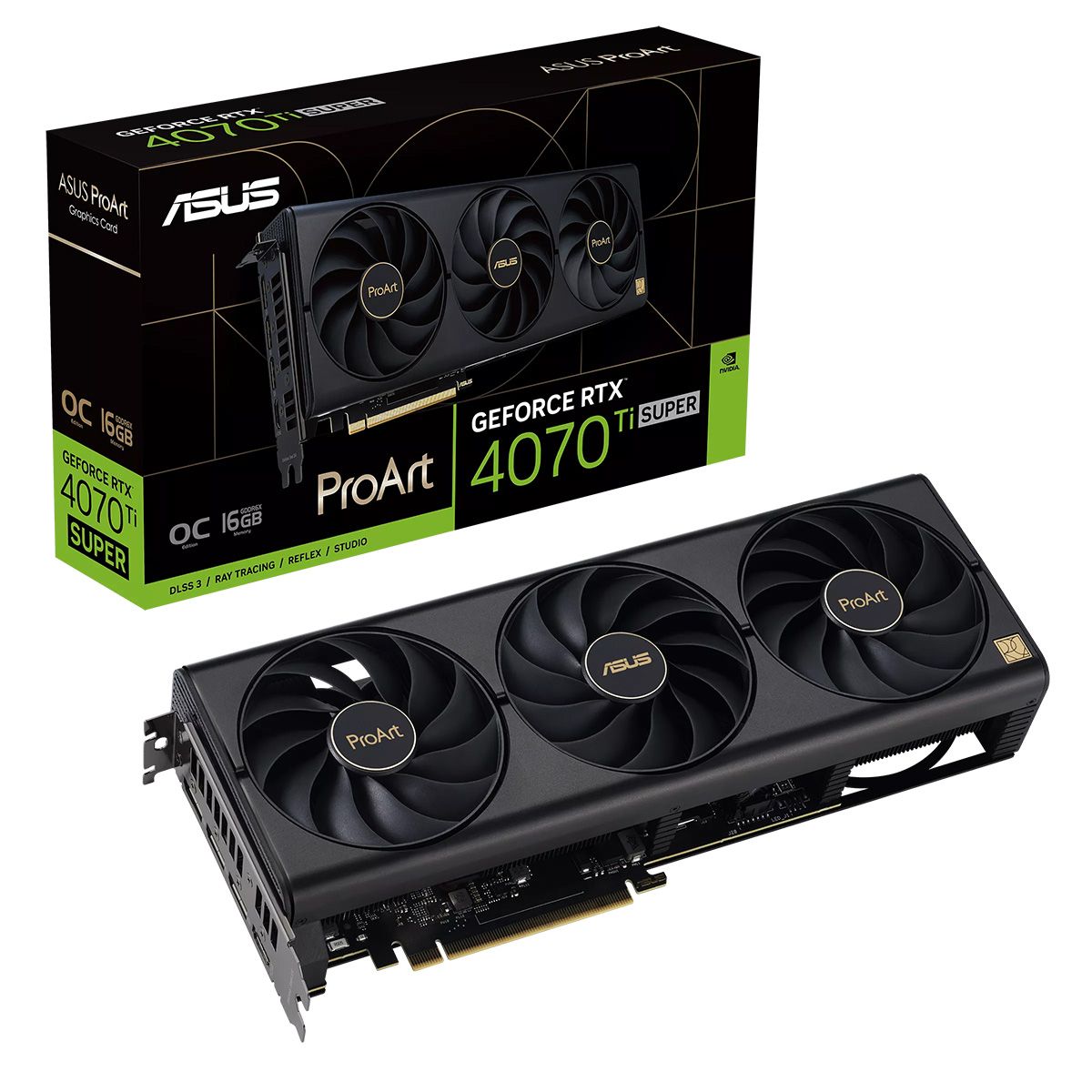 Видеокарта PROART-RTX4070TIS-O16G /RTX4070TIS ,HDMI*1,DP*3,16G,D6X