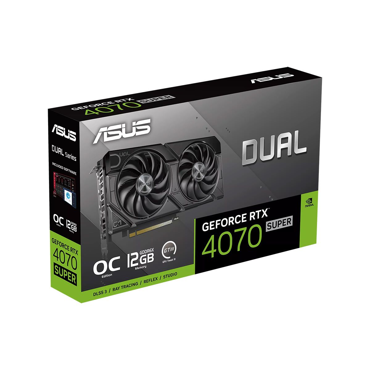 Видеокарта ASUS DUAL-RTX4070S-O12G-EVO /RTX4070S,HDMI,DP*3,12G,D6X