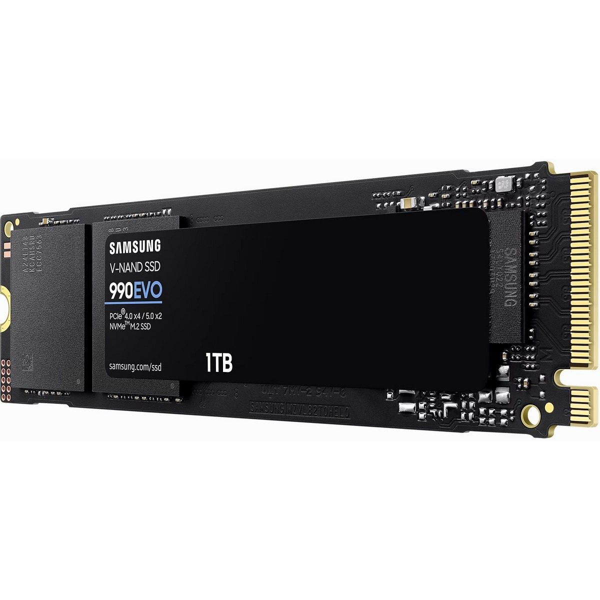 Твердотельный накопитель SSD Samsung M.2 2280 1TB 990 EVO NVMe 2.0, PCIe 4.0 x4, V-NAND
TLC, R/W 5000/4200MB/s, IOPs 680 000/800 000, TBW 600,
DWPD 0.33