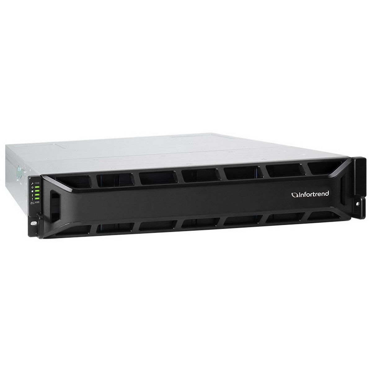 Сетевой накопитель Infortrend GSe 2012T-D 2U/12bay, High IOPS solution, supports NAS, block, object storage and cloud gatew ay, Single controller subsystem including 1x12Gb SAS EXP. Port, 4x1G iSCSI ports +2x host board slot(s), 2x4GB, 2x(PSU+FAN Module), 12xdrive trays and 1xRackmount kit