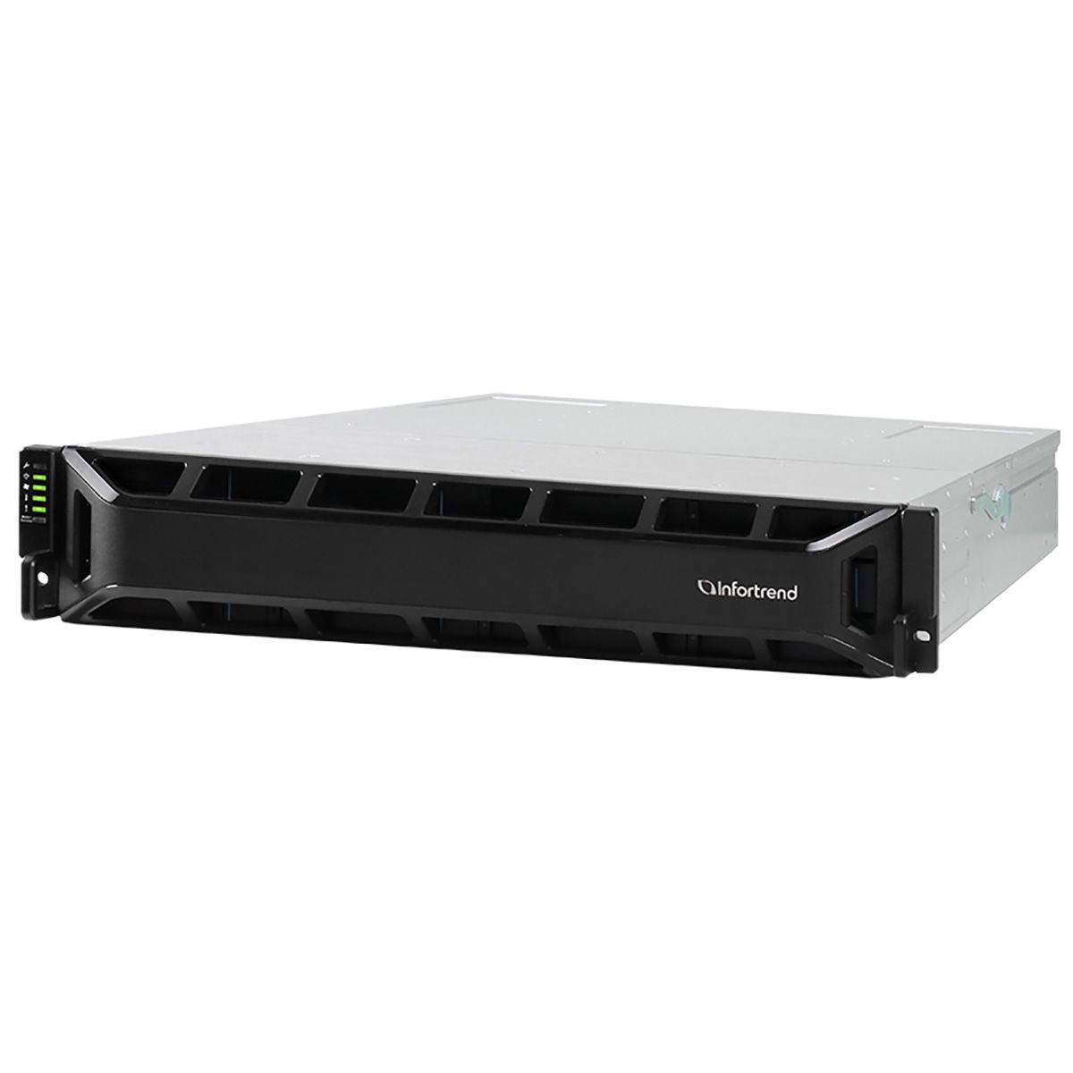 Сетевой накопитель Infortrend GSe 10122-D 2U/12bay, supports NAS, block, object storage and cloud gateway, sing le controller subsystem including 1x12Gb SAS EXP. Port, 4x1G iSCSI ports +1x host board slot(s), 2x4GB, 2x(PSU+FAN Module ), 12xdrive trays and 1xRackmount kit