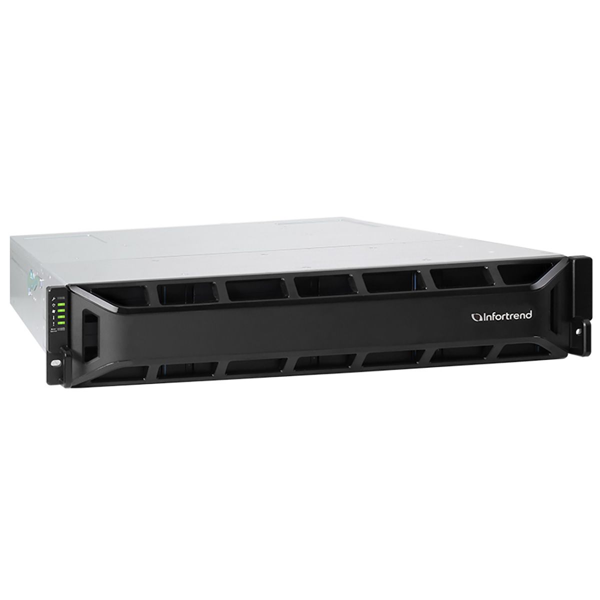Сетевой накопитель Infortrend GSe 10122-D 2U/12bay, supports NAS, block, object storage and cloud gateway, sing le controller subsystem including 1x12Gb SAS EXP. Port, 4x1G iSCSI ports +1x host board slot(s), 2x4GB, 2x(PSU+FAN Module ), 12xdrive trays and 1xRackmount kit
