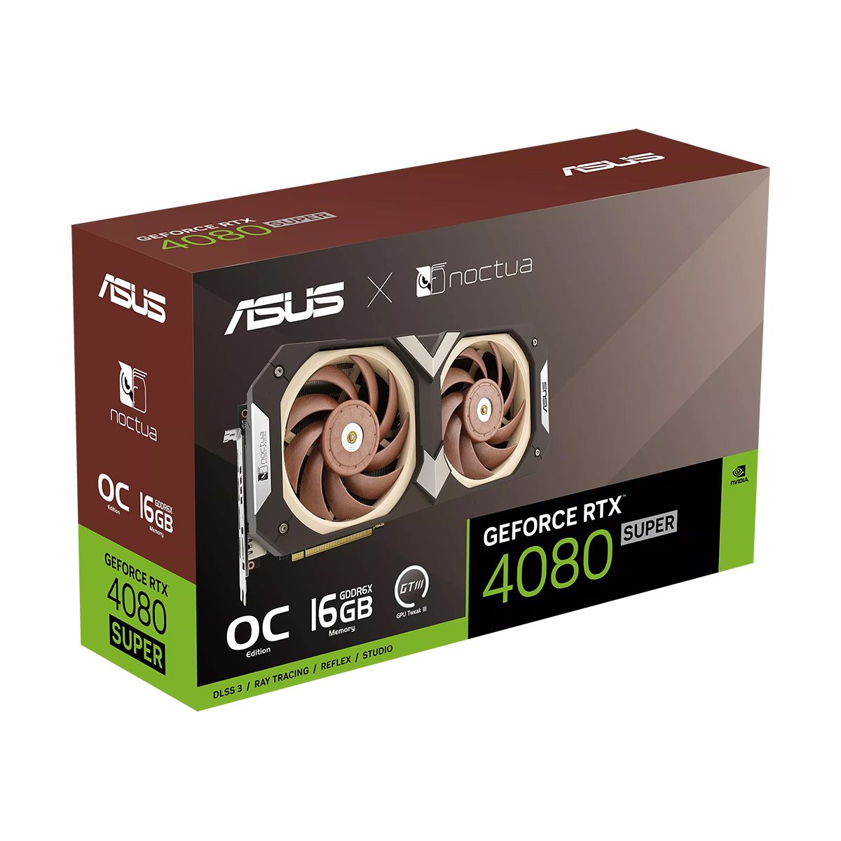 Видеокарта ASUS RTX4080S-O16G-NOCTUA /RTX4080S,HDMI*2,DP*3,16G,D6X