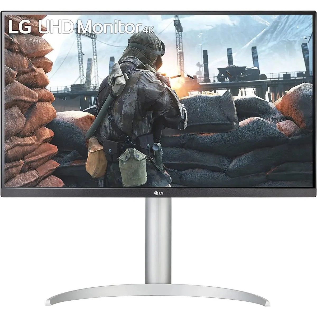 Монитор LG 27" 27UP650-W Black-Silver (IPS, LED, Wide, 3840x2160, 60Hz, 5ms, 178°/178°, 400 cd/m, 1000:1, +DP, +2хHDMI) (0327574)