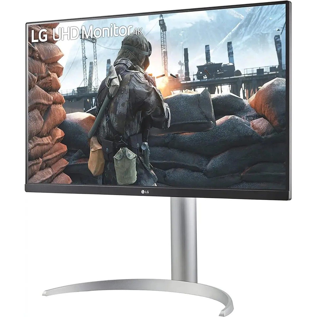 Монитор LG 27" 27UP650-W Black-Silver (IPS, LED, Wide, 3840x2160, 60Hz, 5ms, 178°/178°, 400 cd/m, 1000:1, +DP, +2хHDMI) (0327574)