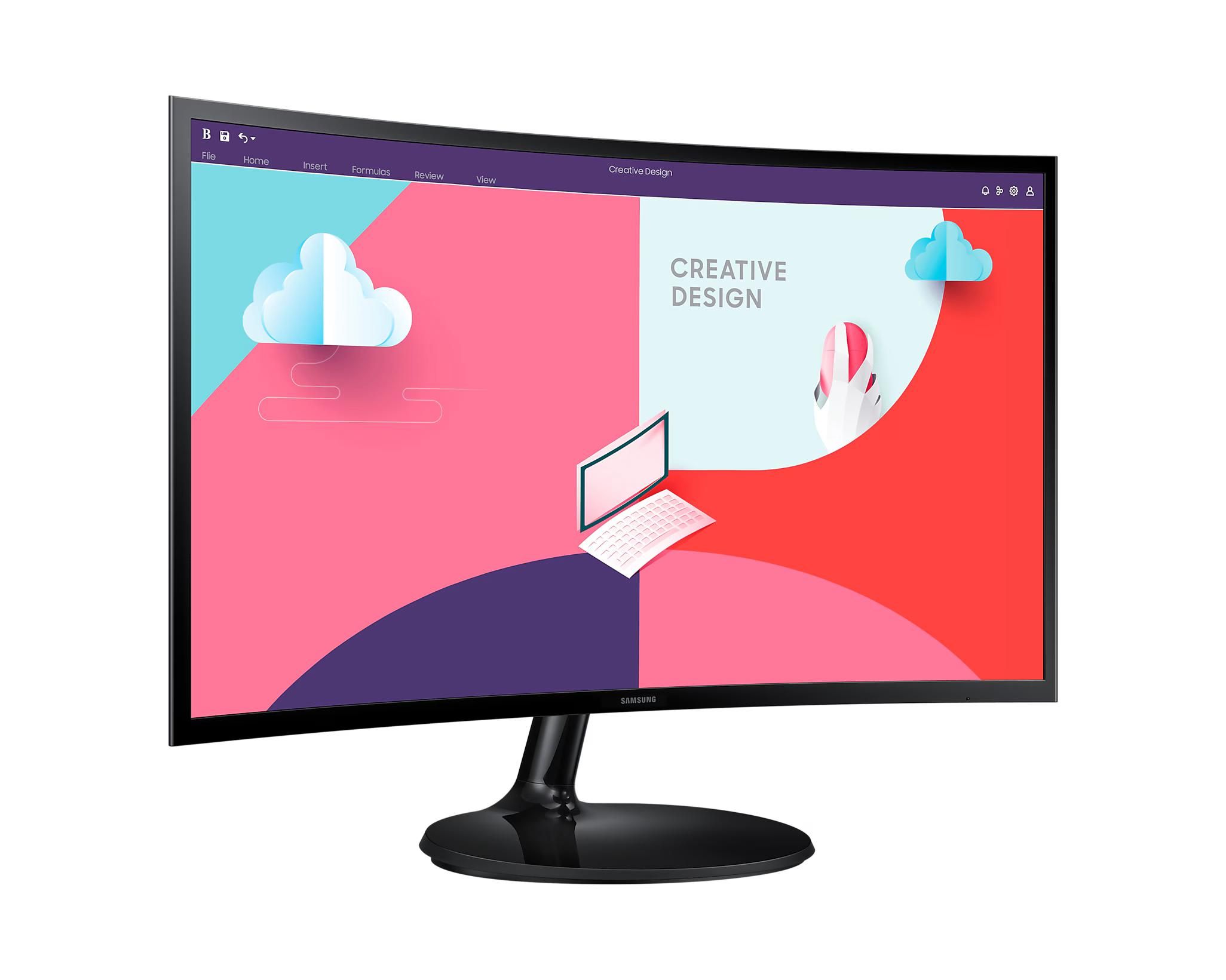 Монитор 27" SAMSUNG S27C360EAI Black (VA, 1920x1080, D-sub+HDMI, 4 ms, 178°/178°, 250 cd/m, 3000:1, 75Hz, Curved 1800R)