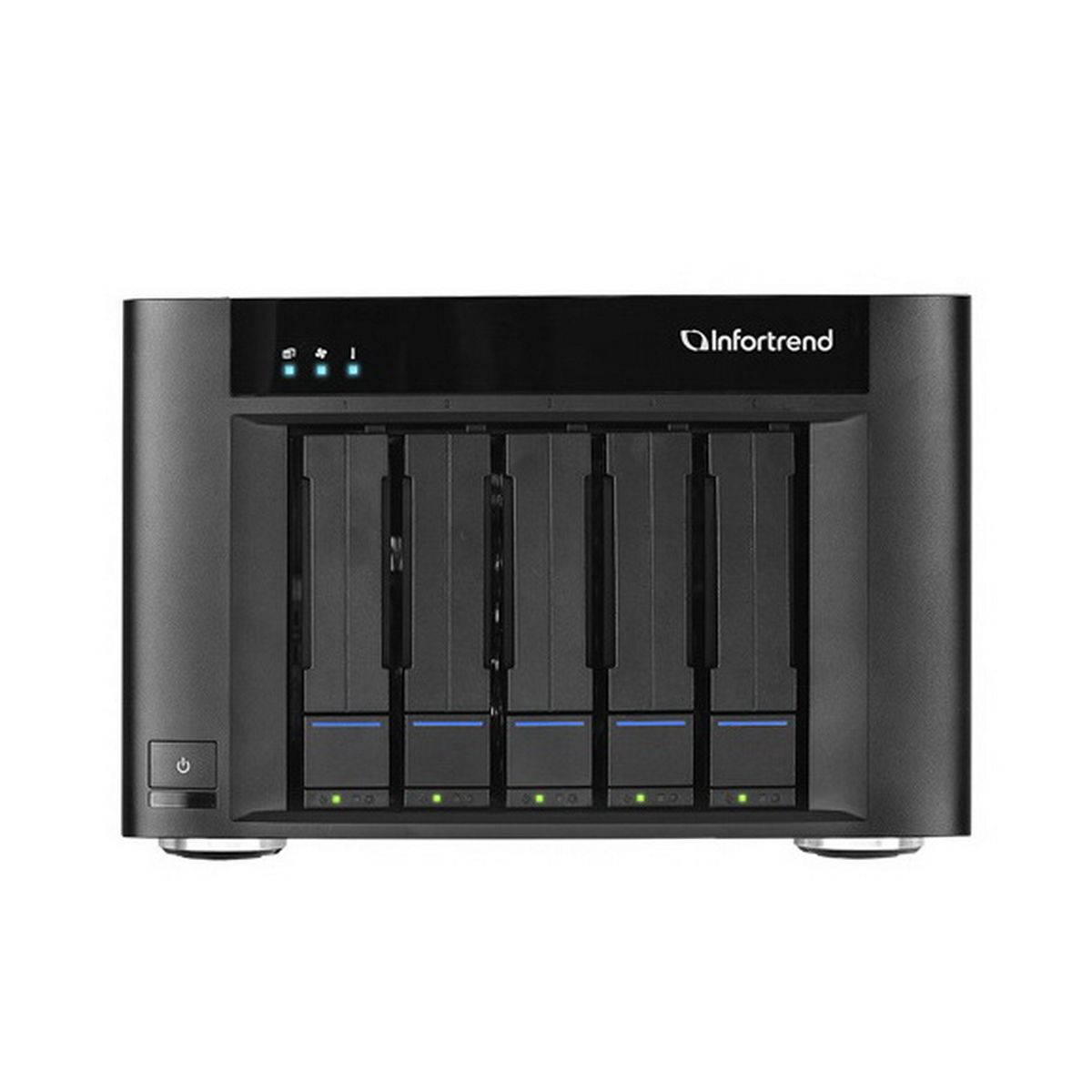 Сетевой накопитель Infortrend GSe Pro 205-D 5bay, supports NAS, block, object storage and cloud gateway, including Intel D1508 2.2 GHz 2C CPU, 2x4GB, 2 x10GbE SFP+, 2 x 1GbE, 2 x USB 3.1 Gen2, 2 x USB 3.0, 2 x host board slot (s), 1xPSU and 5xdrive trays