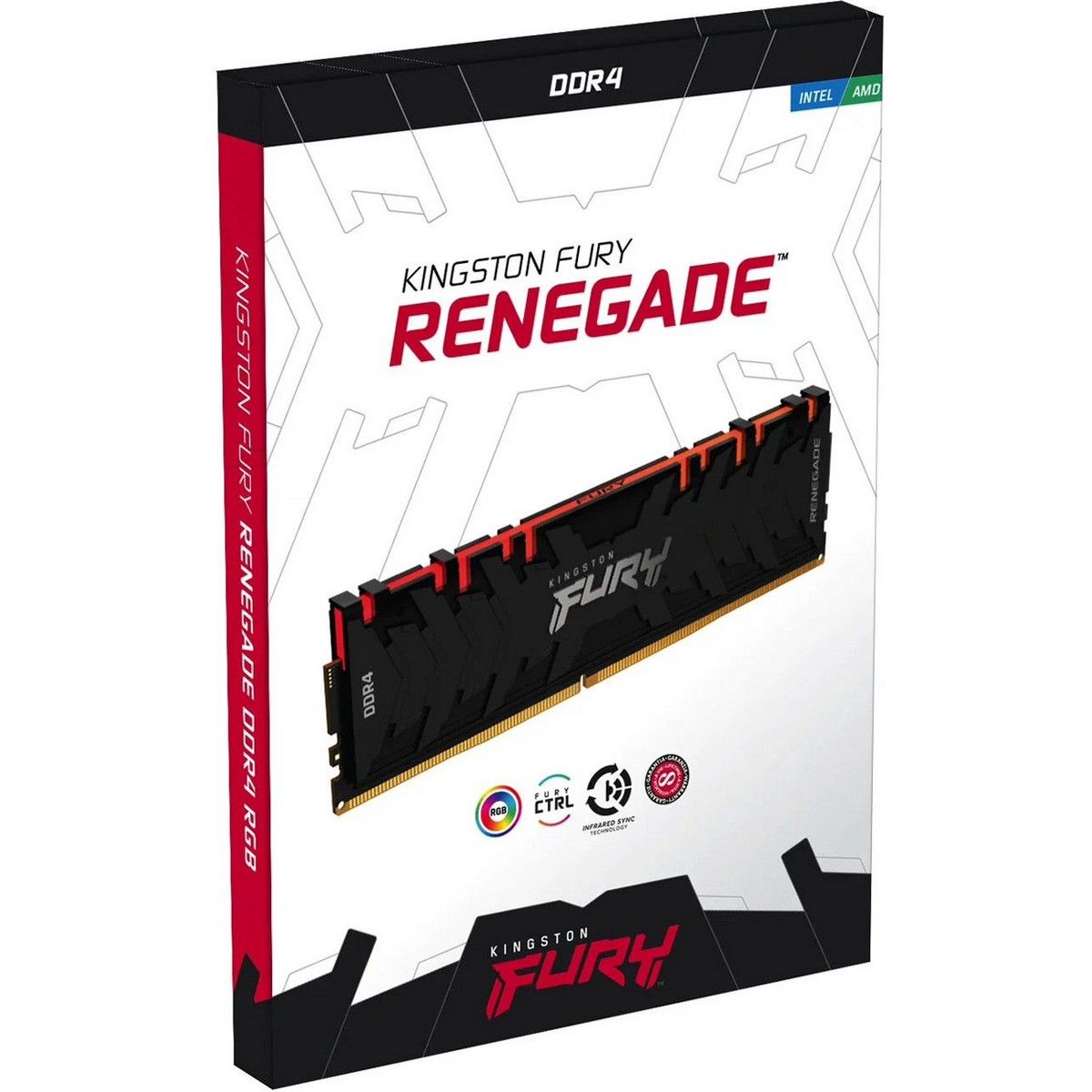 Модуль памяти Kingston 8GB DDR4 4000 DIMM FURY Renegade Black RGB XMP 1RX8 19-23-23 1.35V 288-pin 8Gbit