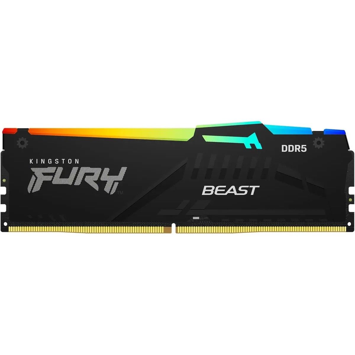 Модуль памяти Kingston 32GB DDR5 5200 DIMM FURY Beast Black RGB EXPO Non-ECC Unbuffered 2RX8 36-40-40 1.25V 288-pin 16Gbit