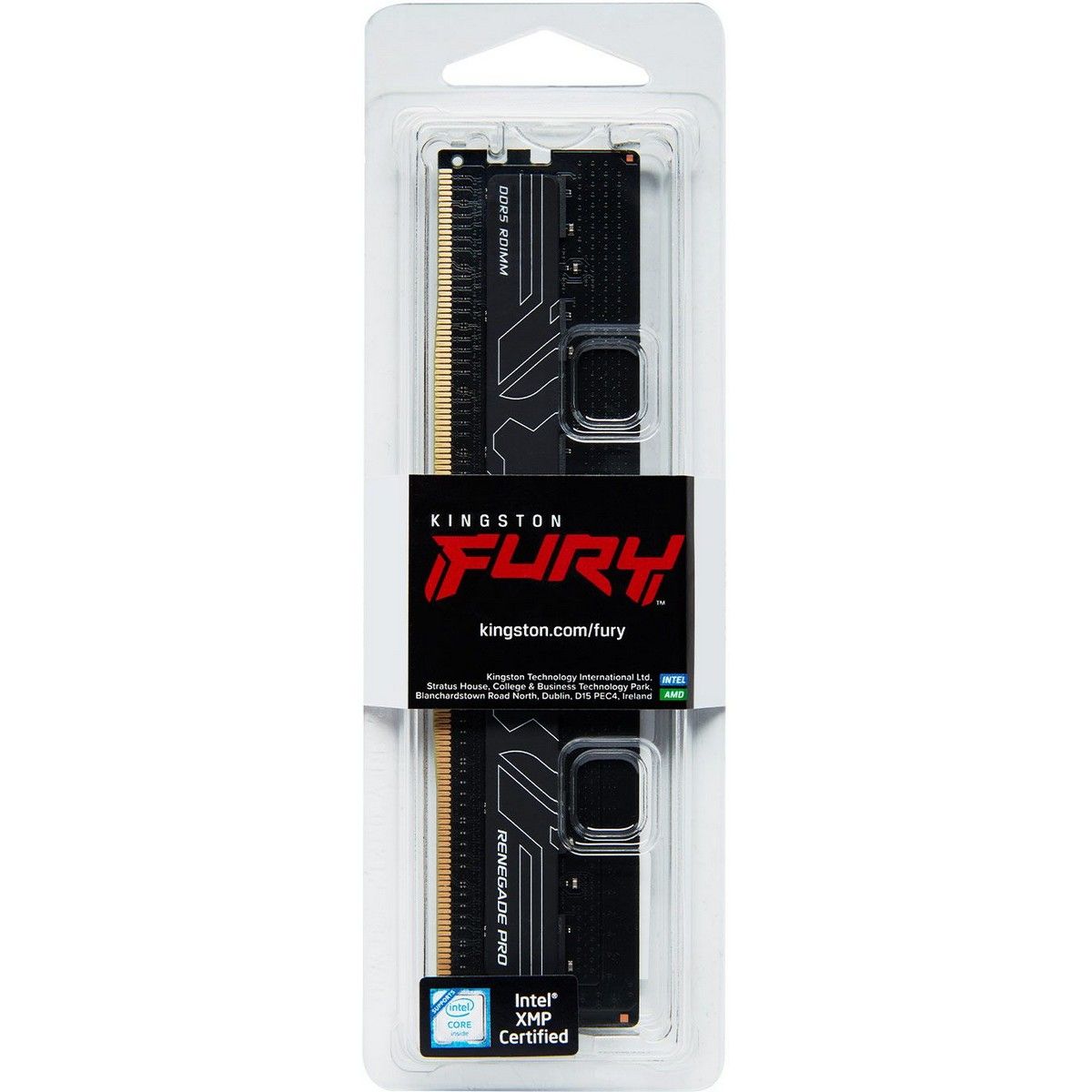 Модуль памяти Kingston 16GB DDR5 6000 FURY Renegade Pro RDIMM Black XMP ECC Registered DIMM (Single Module) 1RX8 32-38-38 1.35V 288-pin 16Gbit